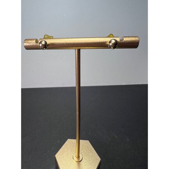 14k Yellow Gold Polished 3mm Ball Post Earrings - Picture 5 of 11